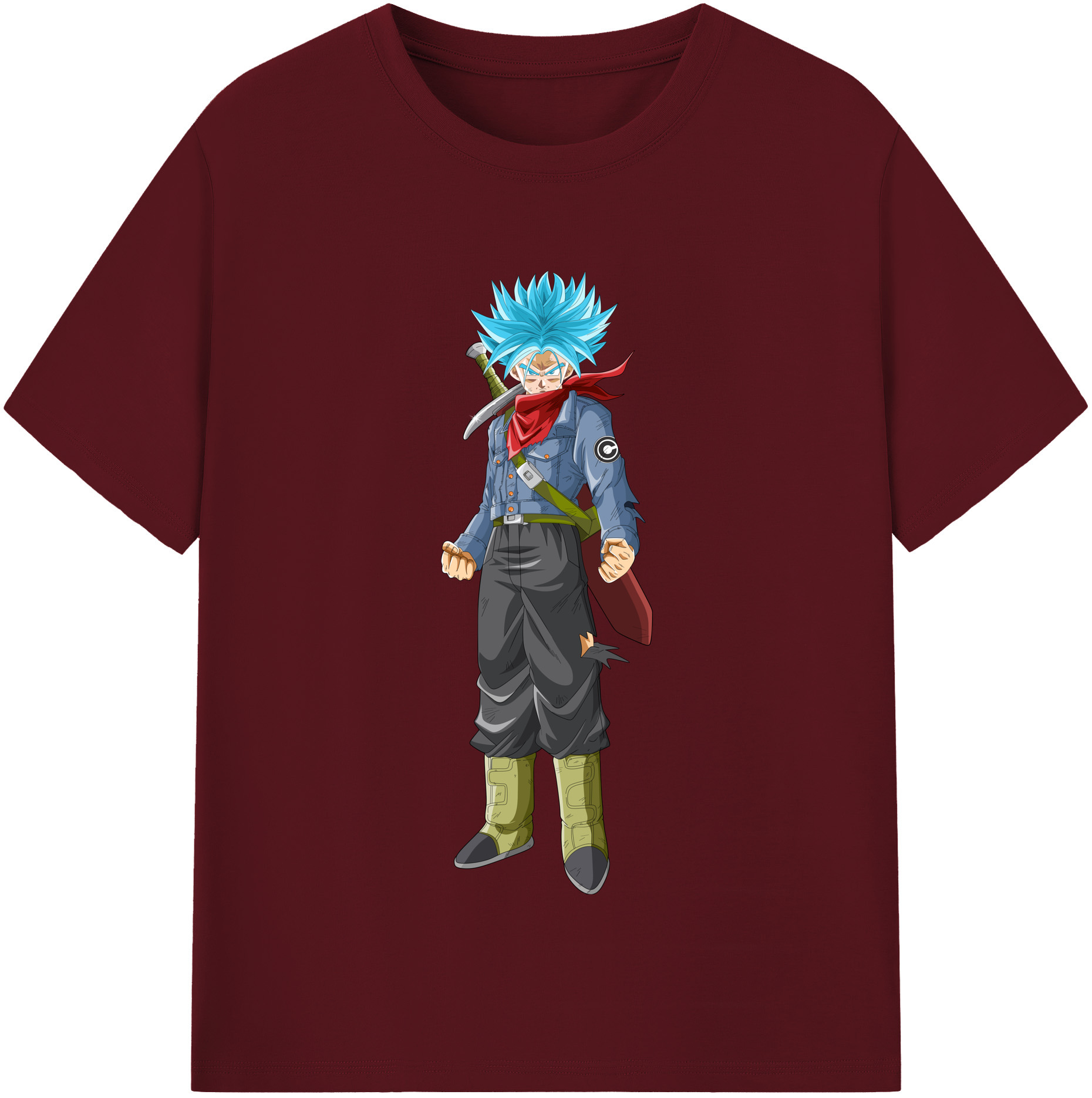 （画像用） ドラゴンボール トランクス（Torankusu）DRAGON BALL Trunks 綿100％半袖Tシャツ（フロントプリント）
